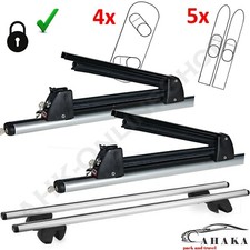 SET ALU SKITRÄGER 5 Paar SKI 4 SNOWBOARD DACHTRÄGER für MERCEDES M-Klasse (W164)