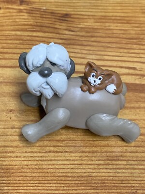 Disney 101 Dalmatians Colonel Dog Sergeant Tibbs Cat 3'' Toy Figure Cruella Vtg