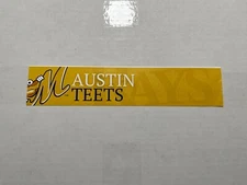 Austin Teets Game Used Montgomery Biscuits Locker Room Nameplate