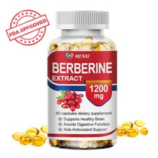 1200mg Berberine Capsules - Blood Sugar Support  Metabolic Health Formula 60pcs