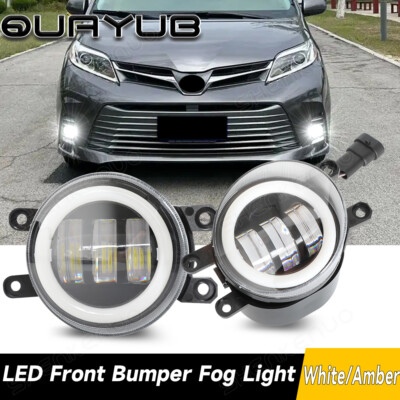 Pair LED Fog Lights Bumper Driving Lamps Bulb 35W For TOYOTA SIENNA 2011-2020