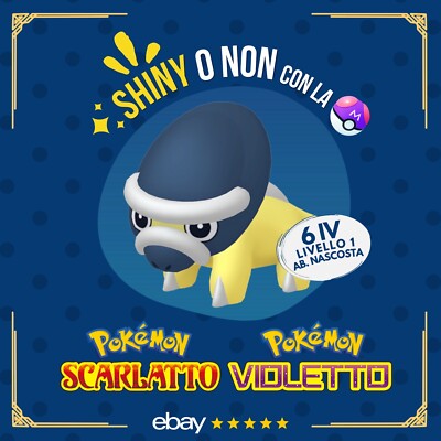 Shieldon Shiny or Not   6 IV Customizable Pokemon Scarlet Purple   