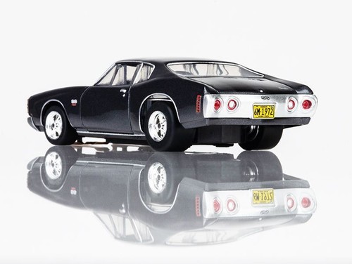 AFX Racing - 1972 SS454 Dusk Gray Metallic w/ Black Rally Stripes HO Scale  - Picture 3 of 5