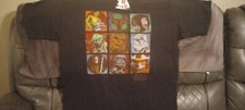 Rare Vintage 90s Star Wars T-Shirt 9 characters Sz-2x Lucas Film Ltd
