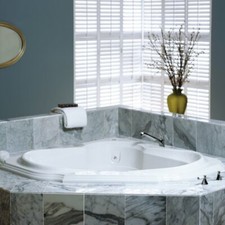 Jacuzzi Bellavista 6060 BLACK Corner whirlpool tub w/ chromatherapy RH  