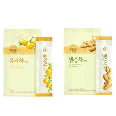 Bokumjari Korean Citron & Ginger Tea Set (15 Sticks x 2)   Refreshing & Soothing