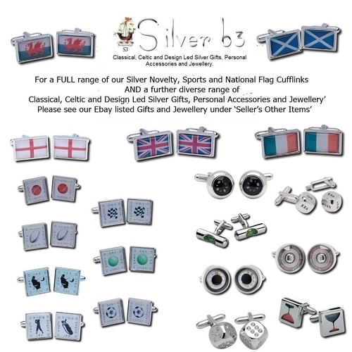 Wine Glass Plated Plated Cufflinks - Picture 3 of 3