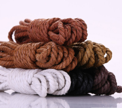 new Three Strands Waxed Shoelaces Leather Shoe String Weave shoelace rope 1 pair