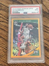 2018 Donruss Optic Jaylen Brown Orange Holo #/199 PSA 9 Mint Celtics
