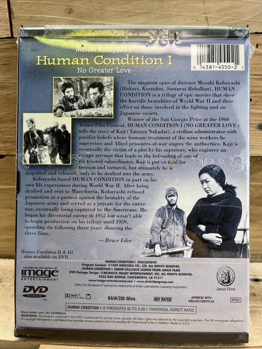Human Condition, The - Pt. 1 - No Greater Love (DVD, 1999) for