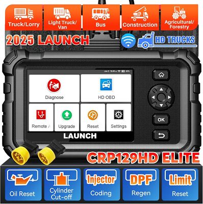 LAUNCH CRP129 HD Heavy Duty Truck Diagnostic Tool Full System OBD2 Scanner