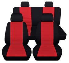 Red Car Seat Covers Fits A 2010 To 2014 Ford Mustang - Front And Rear Seat Cover Red Car Seat Covers Fits A 2010 To 2014 Ford Mustang - Front And Rear Seat Cover