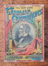 Antique McLoughlin Brothers Game of FAMILIAR QUOTATIONS Box Only