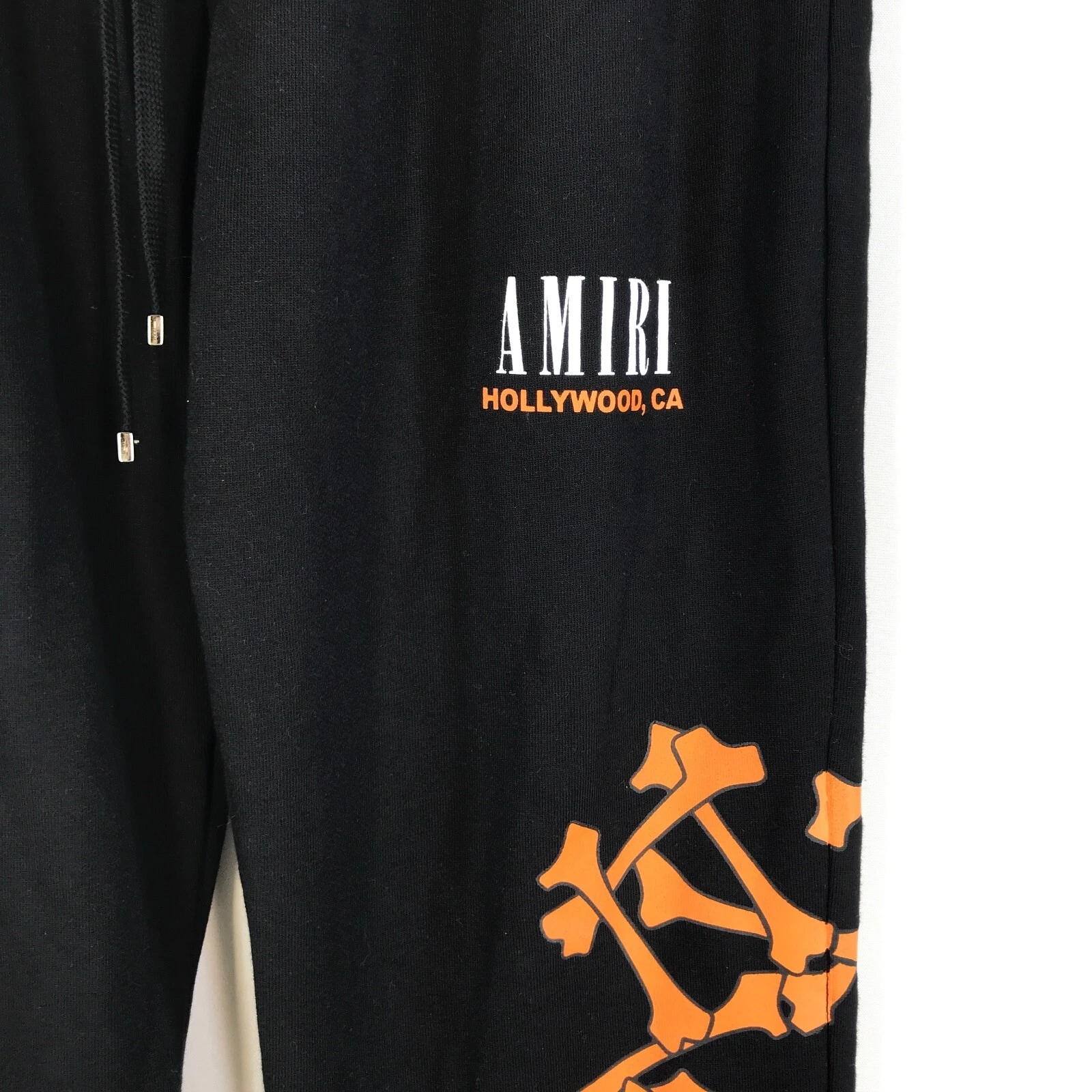 Pantaloni da uomo Amiri Bones con stampa logo Amiri Bones cotone neri USA taglia M