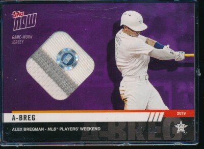 2019 Topps Now Players Weekend Alex Bregman Purple Game Worn