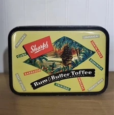 Vintage SHARPS Edward Sharp & Sons Rum & Butter Toffee Made in England Tin