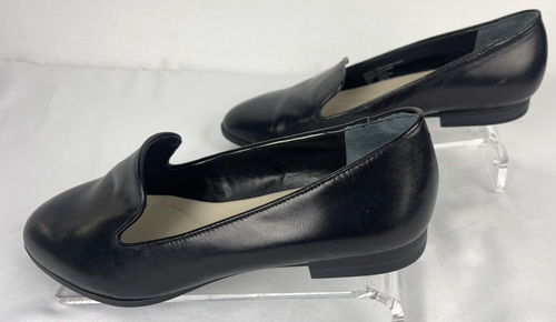 Alfani Women’s Loafers Sz 7M Step N Flex Oceanaa Black Leather Flats - Picture 2 of 8