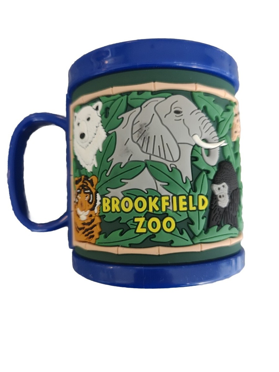 BROOKFIELD ZOO MUG. CHICAGO IL. RAISED RUBBERIZED RELIEF ON