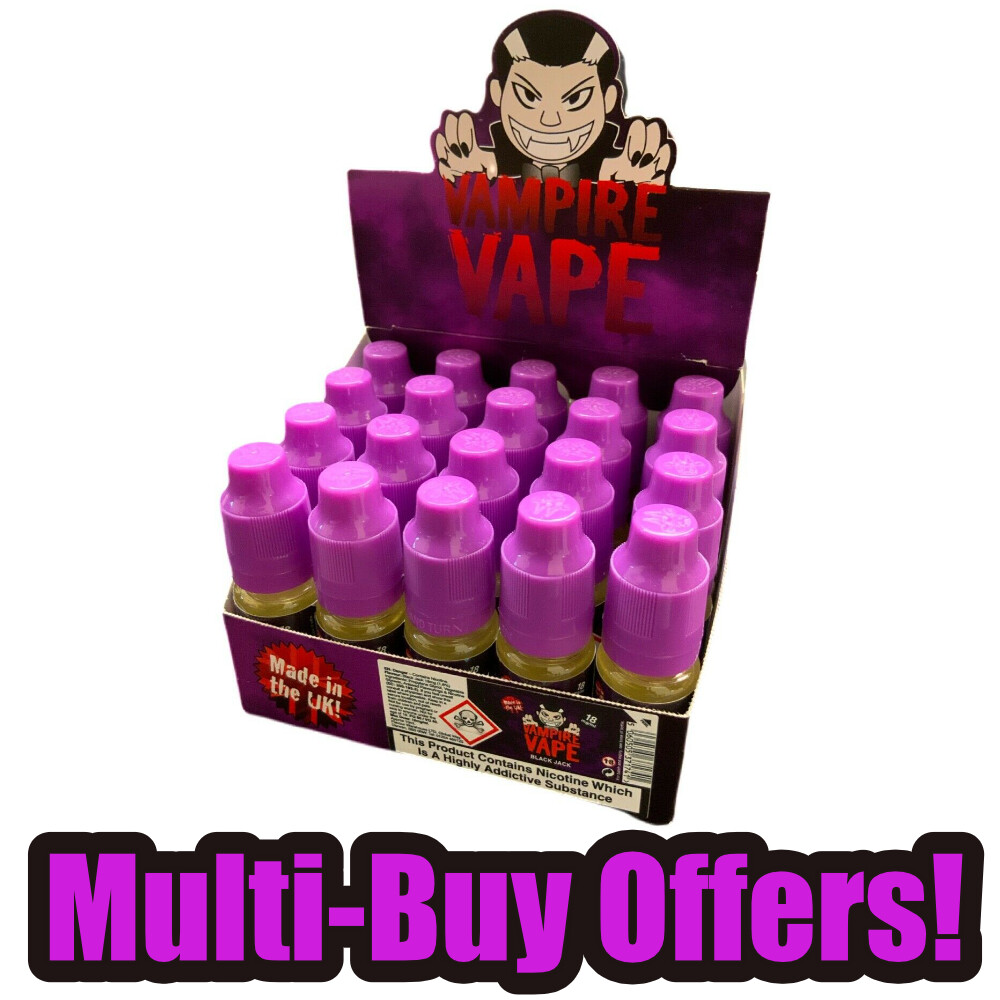 VAMPIRE VAPE E-LIQUID 5 x 10ml, 10x 20x Juice Heisenberg Pinkman Catapult  Dawn