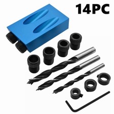 6/8/10mm Pocket Hole Jig Kit Woodworking Guide Oblique Drill Angle Hole Locator
