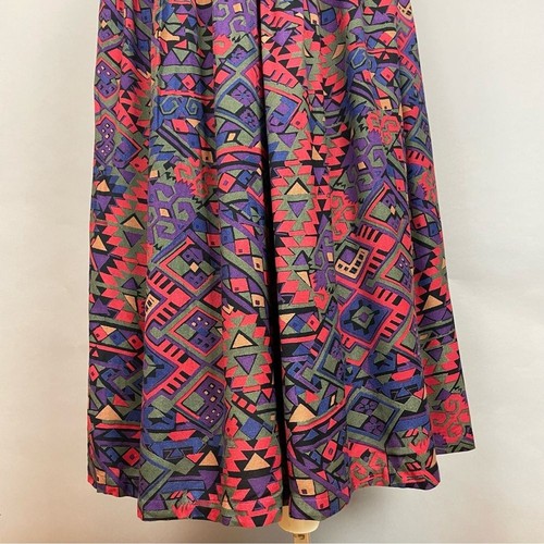 Gonna stampa sud-ovest Navajo design coperta maxi elastico in vita grande nuova con etichette - Foto 10 di 15