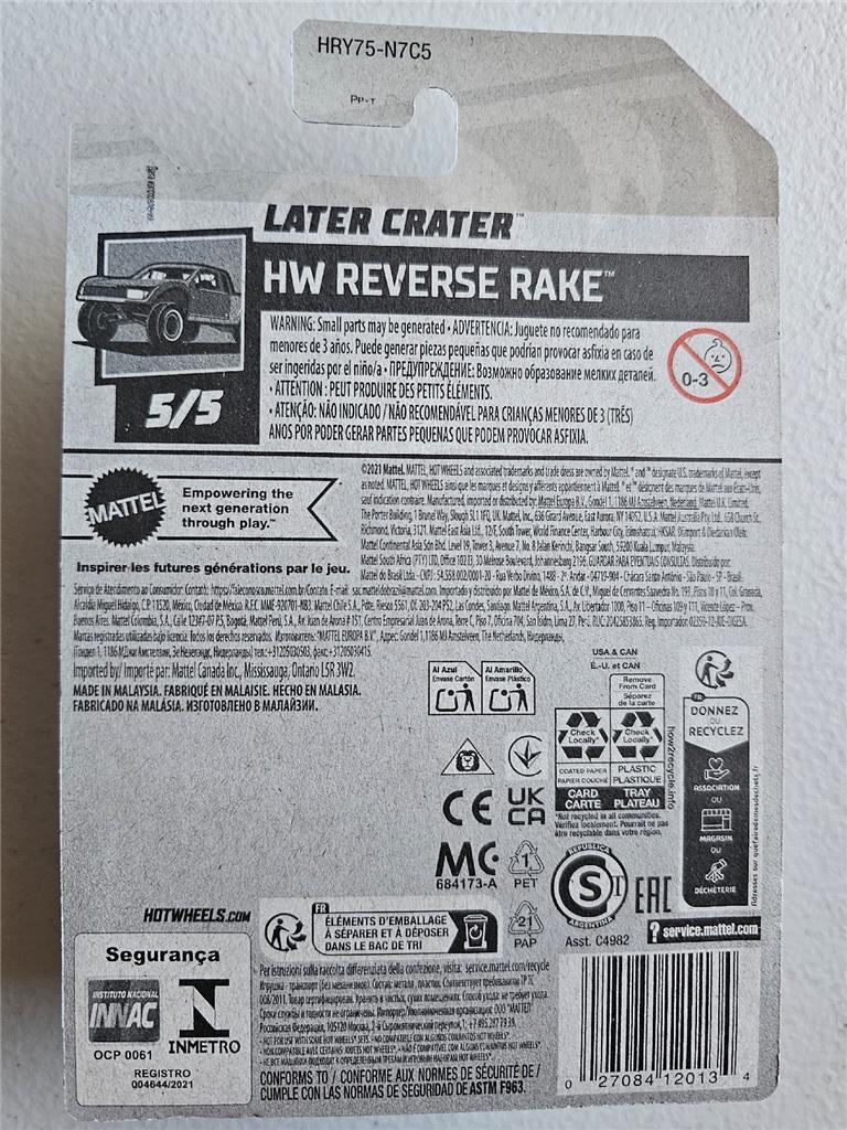 2024 Hot Wheels 166/250 HRY75 Later Crater HW Reverse Rake 5/5 | eBay