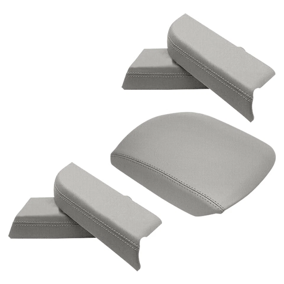 Panel de puerta 4X para Honda Pilot 2009-2015 + tapa de consola central reposabrazos cubierta gris Foto 2 de 4