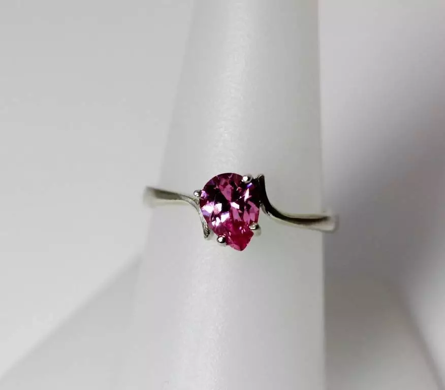 Sterling silver hotsell pink ice ring