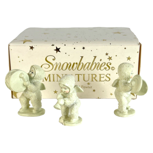 Dept 56 Snowbabies Miniatures TIny Trio étain peint à la main 76155 musiciens 3 pièces - Photo 1 sur 9