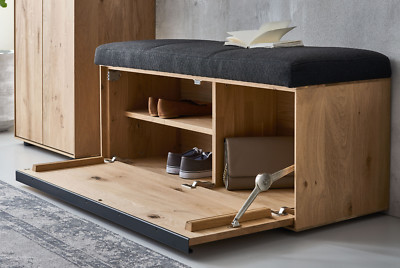 Hartmann Runa Massivholz Garderobenbank Holzbank gepolstert