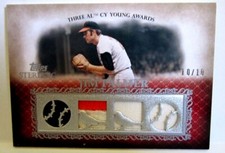 Jim Palmer 2009 Topps Sterling 3 AL CY Young Awards 3Clr 4Patch#10/10!Orioles P 