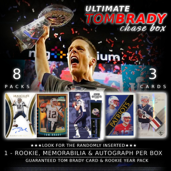 2000 CONTENDERS ULTIMATE TOM BRADY HOT BOX - 8 PACKS + AUTO + JERSEY + ROOKIE