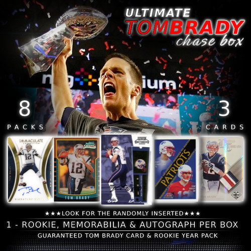 2000 CONTENDERS ULTIMATE TOM BRADY HOT BOX - 8 PACKS + AUTO + JERSEY + ROOKIE