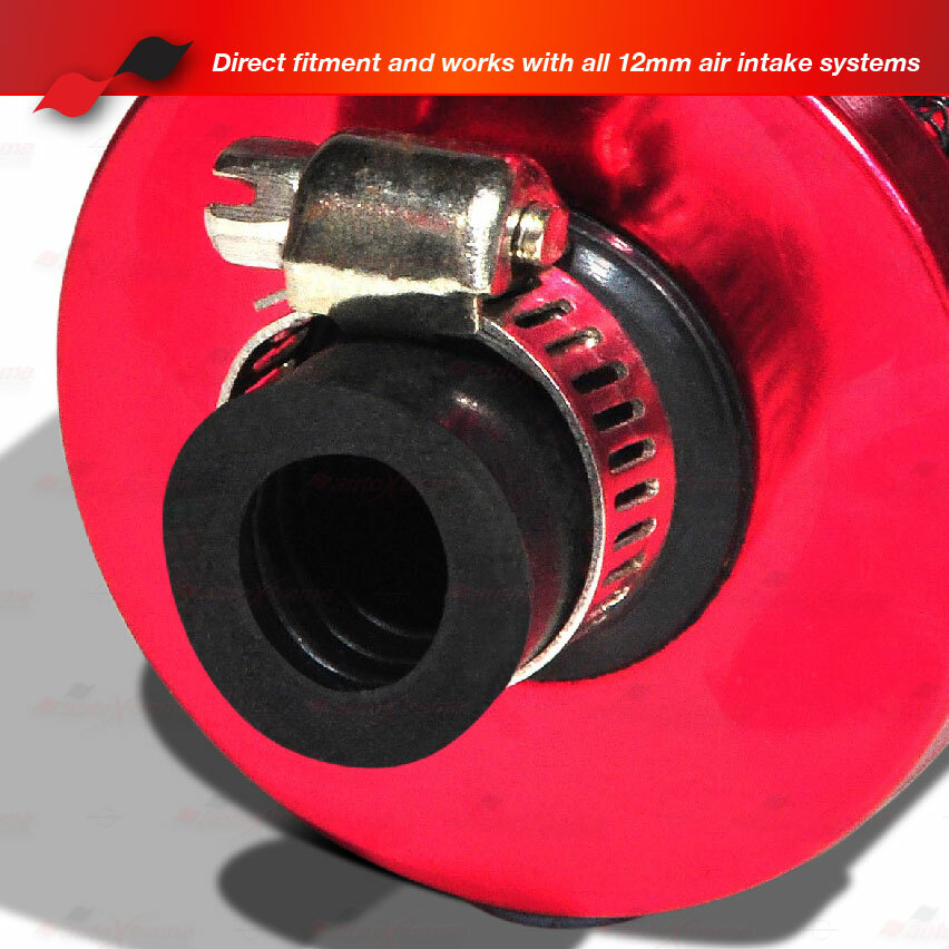 RED 1/2" 12mm UNIVERSAL Crankcase Vent Value Cover Mini Air Breather