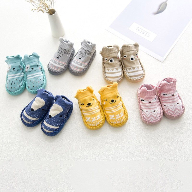 SAOLA Calzini con suole in gomma suola antiscivolo morbida carino pavimento cartone animato D9B5