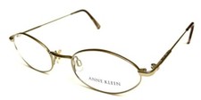 Anne Klein 6014 K1067 Gold Metal Optical Oval Eyeglasses Petite Frame 47-19-135