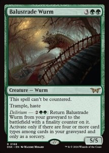 Balustrade Wurm (0168) Duskmourn: House of Horror MTG Rare