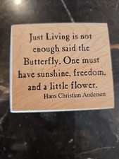 Great Impressions Said The Butterfly Rubber Stamp Wood E149 HC Anderson New