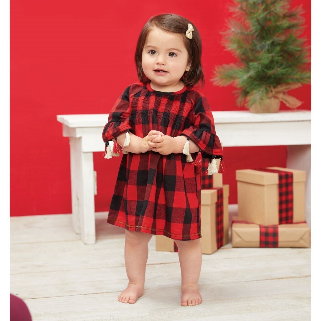 Mud Pie Buffalo Check Dress (6-9 Months)