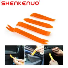 4PC Auto Car Door Trim Removal Tool Pry Panel Dash Radio Body Clip Installer Kit