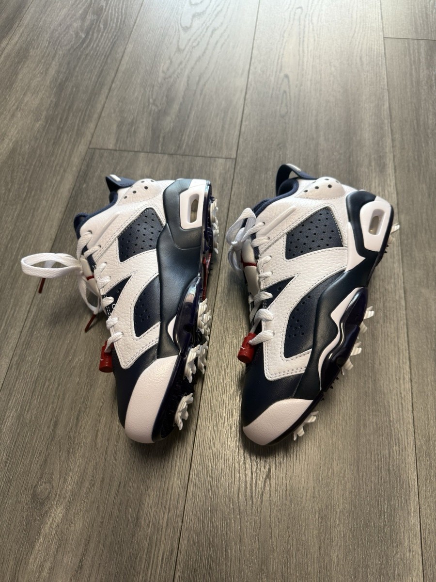 Nike Air Jordan 6 Retro G Golf Shoes White/Navy DV1376-101 Men\'s 6.5 B-Grade Air Jordan 6 Retro Low Golf Olympic DV1376-101 White/Navy  main image 3
