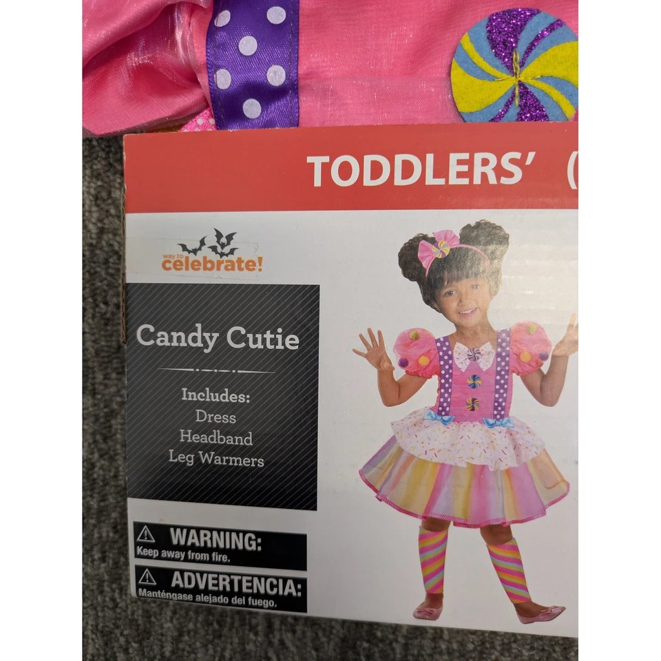 Vestido Disfraz Celebrate Candy Cutie Niñas Pequeñas Halloween 2T Foto 2 de 4