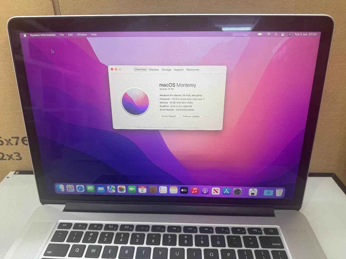 Apple Macbook Pro 15 Inch i7 Core Retina Laptops for sale | eBay UK
