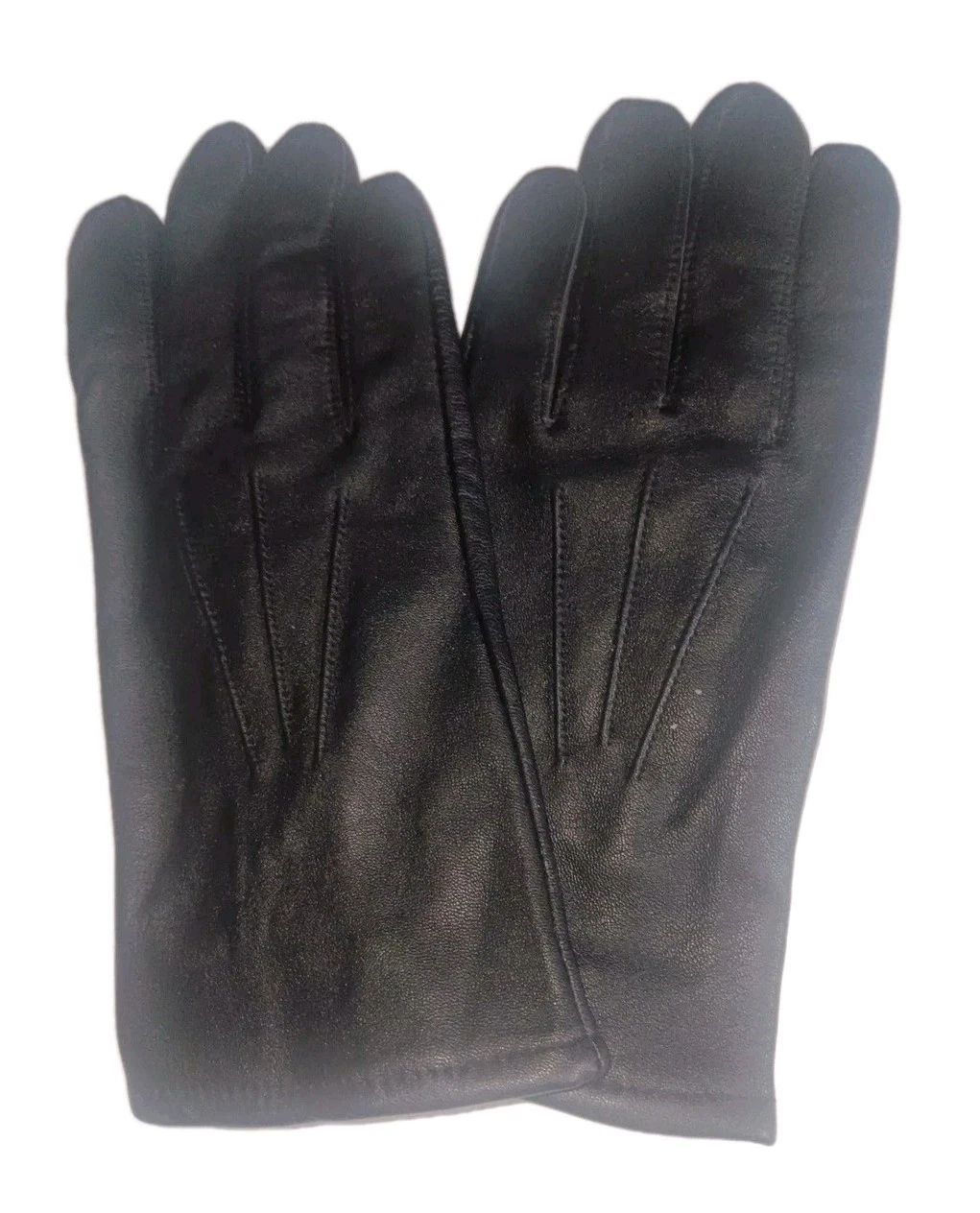 Fowne's Men's 100% Cashmere Lined Leather Gloves,BLACK, XL.