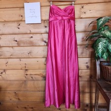 Bill Levkoff Dress Gown Pink Formal Empire Dress Sweetheart Satin Sample Size 10