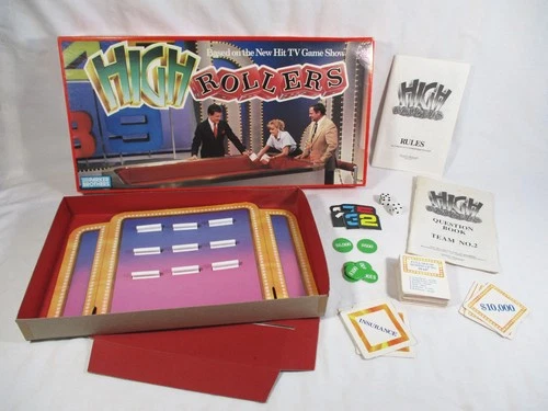 Vintage 1988 High Rollers TV Game Show Board Game Parker Brothers 100% Complete