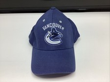 Baseball Hat Cap Lid Vintage Vancouver Canucks NHL Old Time Hockey Blue White