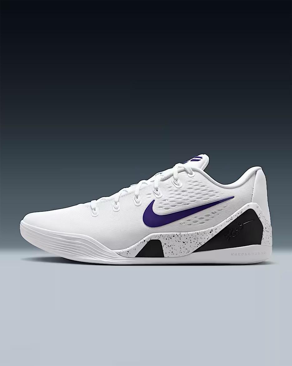 Nike Kobe 9 Elite Low EM Protro White Court Purple Mens Size 14