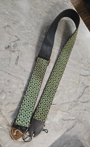 Vintage Bobby Lee No Mishap Guitar Strap Hippie Accessory Geometric Design