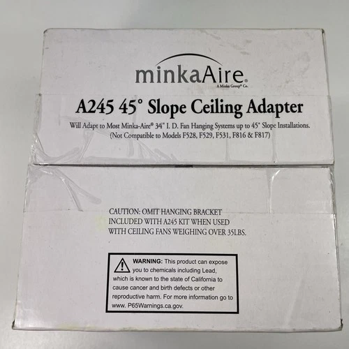 Minka Aire A245 45 Degree Sloped Ceiling Adapter Brushed Nickel - Picture 3 of 3